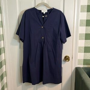 NWT Tuckernuck Pomander Place Lea Dress Indigo Blue Navy Blue Size L